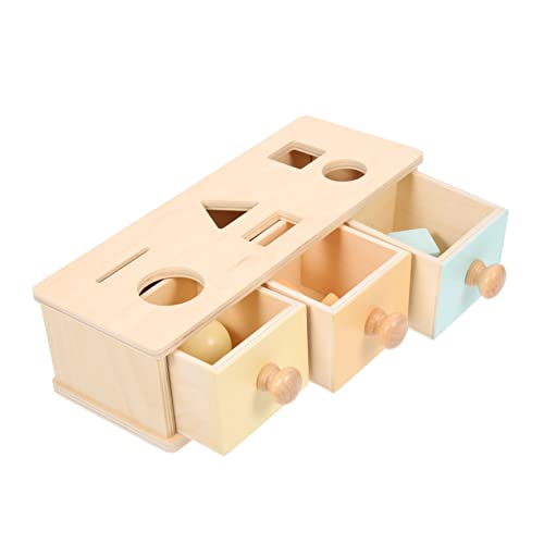 BESTonZON Kasten Intellektuelle Lehrmittel Bauen Planke Rätsel Puzzle kinderpuzzle holzspielzeug sensorisches Münzbehälter für hölzern von BESTonZON