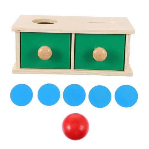 BESTonZON Kasten Münz Box Für Frühe Bildung Babyspielzeug Kleinkindspielzeug Für Mädchen Montessori Spielzeug Für 1 Jahr Spielzeug Für Kleinkinder Spielzeug Für 2 Jährige Formsortierer Holz von BESTonZON