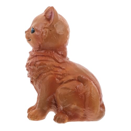 BESTonZON Katzenmodell Aus Weichem Kunststoff Bananenkatze-plüschtier Orangefarbenes Katzenstofftier Kattunkatze Stofftier Katzenartikel Für Katzenliebhaber Roboter Katze Katzenfiguren Vinyl von BESTonZON