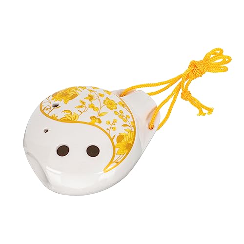 BESTonZON Keramik Ocarina 6-Loch Anfänger Blasinstrument für Kinder Tragbares Porzellan Ocarina mit Kreativem Retro Design BESTonZON Keramik Ocarina 6-Loch Anfänger Blasinstrument für Kinder Tragbares Porzellan Ocarina mit Kreativem Retro Design von BESTonZON