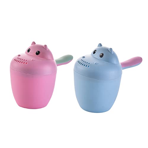 BESTonZON Baby Spülbecher Kinder Shampoo Tasse Cartoon Hippo Form Badewasser Lenzgerät Für Kinder von BESTonZON