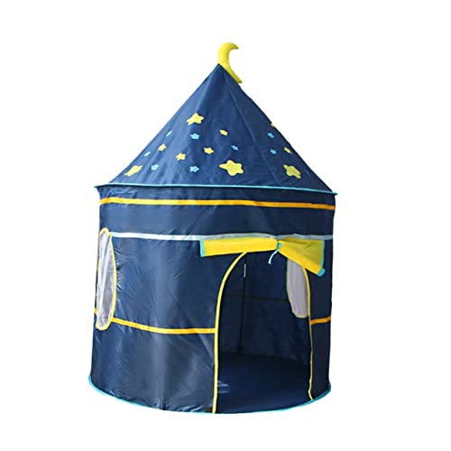 BESTonZON Kinder Spielen Zelt kinderzelt für drinnen Tent kindertipizelt Kinder zelte Spielzeug für 2-jährige Mädchen Spielzeug für Mädchen Schlosszelt für Kinder Schloss Spielzelt Blue von BESTonZON