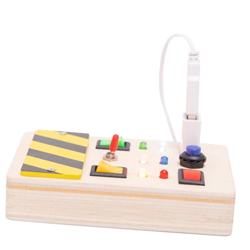 BESTonZON Kinder beschäftigt Board Montessori sensorische Tafel Schaltfläche besetztes Brett Kinder holzspielzeug Kinder Activity Board Kleinkind- Beschäftigtes Board für 3-Jährige von BESTonZON