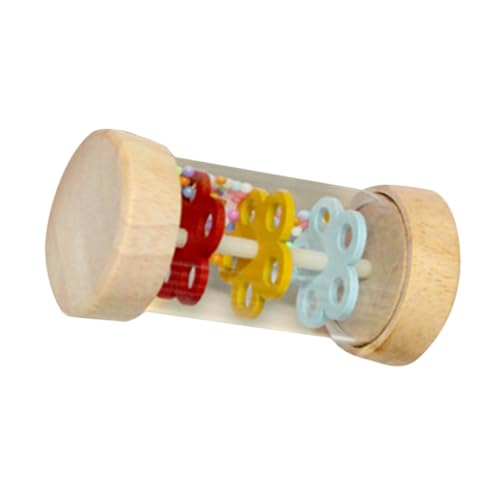 BESTonZON Kinder-regenstab Mit Perlen Regenstab-Spielzeug Musikalisches Spielzeug Regenbogen-regenschallgeber Kognitives Spielzeug Mit Regengeräuschen Regenmacher-Instrument Holz Colorful von BESTonZON