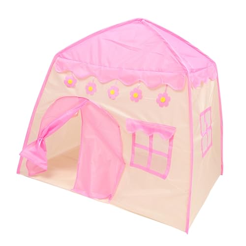 BESTonZON Kinderspielhaus Kinder spielhaus Playhouse for faltbares spielhaus Kinderzelt Schloss Mädchen Spielen Zelt Tipi-Zelt für Kinder Spielzeug Spielzelt Zelt Rosa von BESTonZON