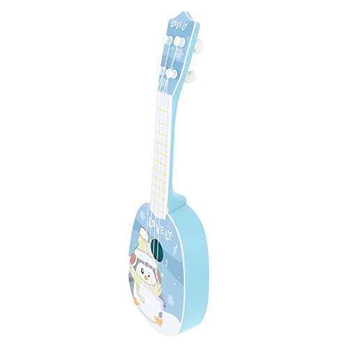 BESTonZON Kinderspielzeuggitarre Kindergitarrenspielzeug Ukulele Klassisches Instrument Musikspielzeug Cartoon Kaninchen Ukulele Hawaii Gitarrenspielzeug Kinderukulele von BESTonZON