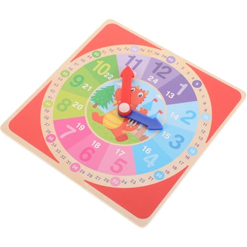 BESTonZON Kinderuhr Holz Uhr Spielzeug Zahlen Lernspielzeug Pädagogisches Spielzeug Holz Spielzeug Uhr Lernspielzeug Uhr kleines Uhrenspielzeug Lehruhr simuliertes Uhrenspielzeug Uhrenmodell von BESTonZON