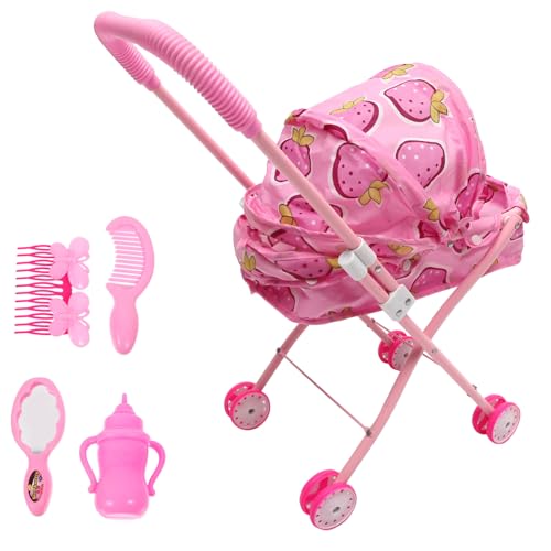 BESTonZON Kinderwagen interaktives Toys Puppenwagen für 5-jährige Mädchen Puppenwagen für Kleinkinder Kinderwagen für Kinderpuppen -Kinderwagen für Puppen von BESTonZON