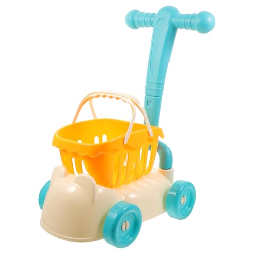 BESTonZON Einkaufwagen Kinderwagenspielzeug Für Kinder Einkaufswagen Kleinkind Einkaufswagen Einkaufswagen-Spielzeug Einkaufswagen Spielzeug Einkaufskorb Für Spielzeug Einkaufswagen Kinder Green Abs von BESTonZON