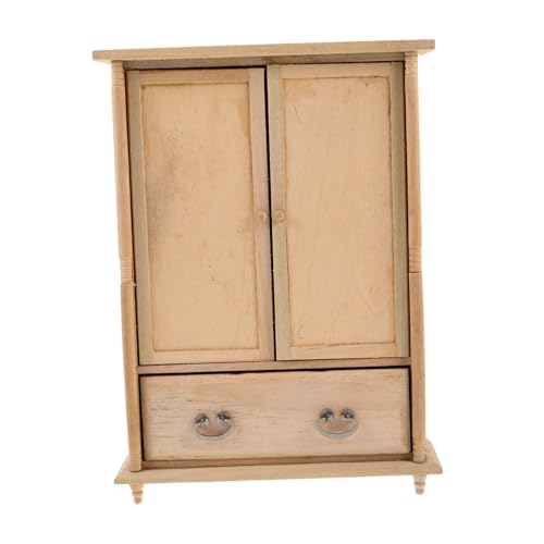 BESTonZON Kleiderschrank Beige Vintage Stil Robust Viel Stauraum Realistische Puppenmöbel für Schlafzimmer und Wohnräume für DIY und Sammler BESTonZON Kleiderschrank Beige Vintage Stil Robust Viel Stauraum Realistische Puppenmöbel für Schlafzimmer und Wohnräume für DIY und Sammler von BESTonZON