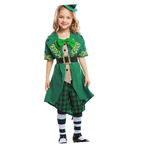 BESTonZON Kobold Hut Hosenanzug Halloween Costume Halloween Kleidung Costume Halloween kinderparty Kleidung für Halloween kostün Kostüm ausgefallene Klamotten ausstatten Green von BESTonZON