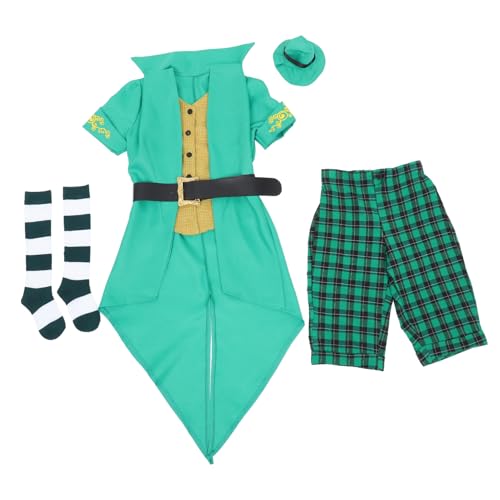 BESTonZON St. Patricks Day Kostüm Für Jungen Und Mädchen Kostüm Halloween Outfit Kleid Größe L von BESTonZON