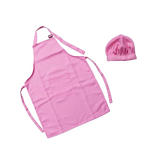 BESTonZON Koch Spielset Schürze Hut Kind Kochen Kinder Kochen Ärmel Rosa von BESTonZON