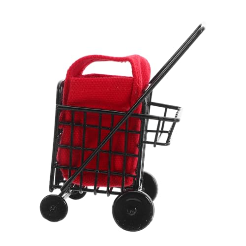 BESTonZON Kompakter Einkaufswagen für Realistischer Kleiner Supermarkt Trolley für Puppenhaus Küche und Rollenspiele BESTonZON Kompakter Einkaufswagen für Realistischer Kleiner Supermarkt Trolley für Puppenhaus Küche und Rollenspiele von BESTonZON