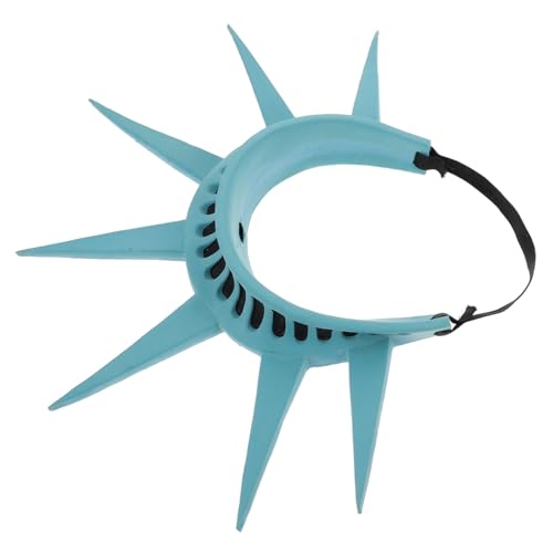 BESTonZON Kopfband Der Freiheitsstatue Stirnband Mit Krone Der Freiheitsdame Freiheitsstatue Stirnband Lady Liberty Kostüm Frau Accessoires Zur Freiheitsstatue Hutkrone Vinyl Sky-Blue von BESTonZON