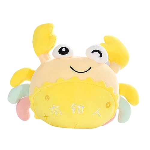 BESTonZON Krabbenpuppe Dekokissen Fürs Bett Kuscheltiere Puppe B Babys Puppen Puppen Mini Plüschtiere Mini Krabbeltier Daunen Baumwolle Gelb von BESTonZON