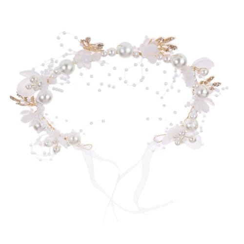 BESTonZON Kranz Tiara Blumenperlen-stirnband Für Die Hochzeit Braut-diamant-stirnbänder Blumenmädchen-kopfschmuck Braut Stirnband Glänzendes Brauthaarband Hochzeit Stirnband Legierung von BESTonZON