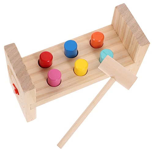 BESTonZON Kreatives Holzspielzeug Set Für Bunte Nagelspiel Plattform Zur Von Farb Und Formwahrnehmung Hand Auge Koordination Und Frühem Lernen Montessori Für Den Spielraum von BESTonZON