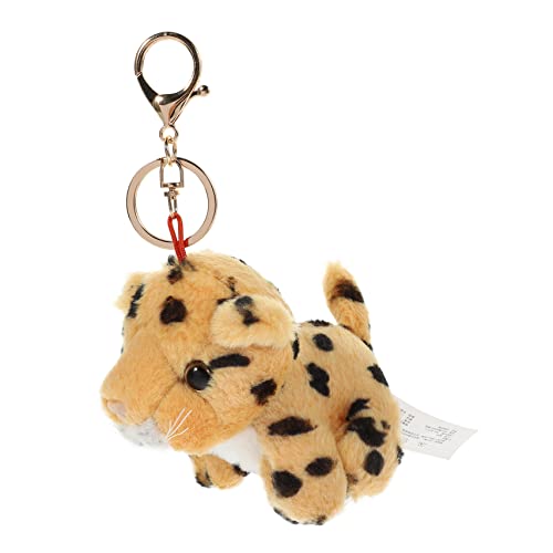 BESTonZON Kuscheliger Tier Schlüsselanhänger üsch Tier Deko Für Auto Und Tasche Lustiger Leopard üschtier Schlüsselanhänger Niedliches Tierchen Für Und Erwachsene von BESTonZON