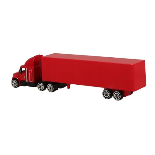 BESTonZON LKW-Modell Transporter Für Spielzeugautos Et Bausätze Für Modellautos Spielzeuglastwagen Mit Anhänger Monster Truck Baggerspielzeug Traktorspielzeug Legierung Rot von BESTonZON