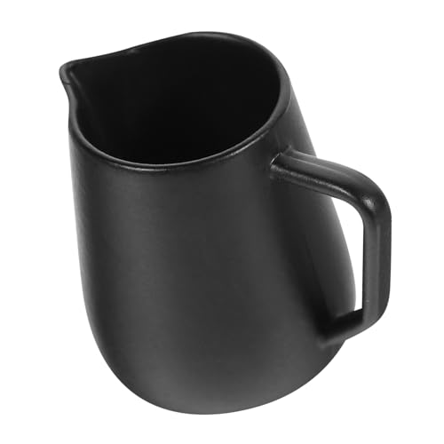 BESTonZON Latte-Art-kaffeekanne Mini-milchaufschäumbecher Aus Metall Miniatur-kaffeetassenmodell Miniatur-aufschäumbecher Puppenhaus Kaffeekrug Mini-Latte-Tasse Mini-dekor Black Eisen von BESTonZON