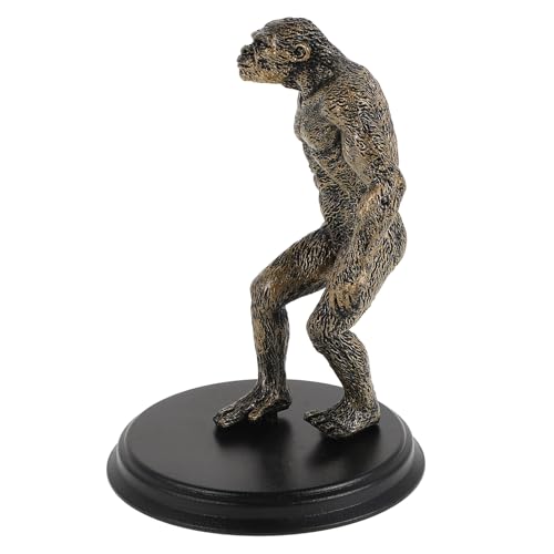 BESTonZON Lehrmittel zur menschlichen Evolution Modell Urmensch Pädagogisches Schreibtisch-Statue Miniatur römische Säule Gorillafigur realistisch Spielzeuggorilla gozilla Plastik von BESTonZON