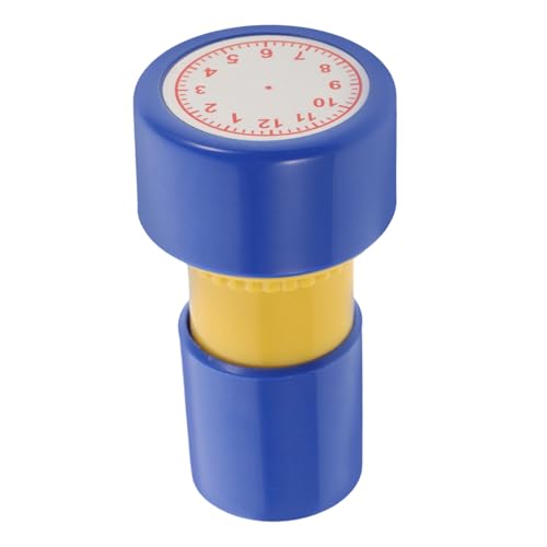 BESTonZON Lehruhr-Stempel Für Kinder, Selbstfärbender Stempel Für Zeiterkennung, Uhr, Lernstempel, Partygeschenk-Stempel, Kinderspielzeug von BESTonZON