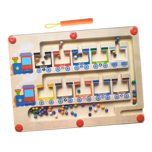 BESTonZON Magnetisches Holzspielzeug Farbklassifizierung Lernspielzeug Holz Zug Sortierbrett zur Feinmotorik und Kognition für Jahre Jungen Mädchen BESTonZON Magnetisches Holzspielzeug Farbklassifizierung Lernspielzeug Holz Zug Sortierbrett zur Feinmotorik und Kognition für Jahre Jungen Mädchen von BESTonZON