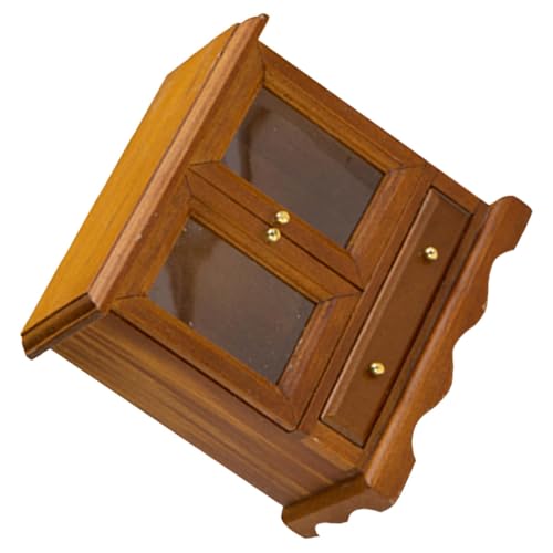 BESTonZON Maßstab Miniatur Möbel Doppel tür Schrank für DIY Puppenhaus Dekoration BESTonZON Maßstab Miniatur Möbel Doppel tür Schrank für DIY Puppenhaus Dekoration von BESTonZON
