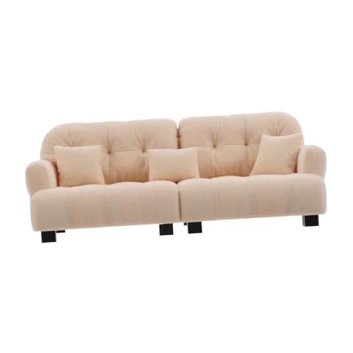 BESTonZON Maßstab Plüschiges Langlebiges Puppenhaus Wohnzimmer Möbelstück Weiche Realistische Miniatur Couch für Kleine Puppen und Vielseitige Dekoration BESTonZON Maßstab Plüschiges Langlebiges Puppenhaus Wohnzimmer Möbelstück Weiche Realistische Miniatur Couch für Kleine Puppen und Vielseitige Dekoration von BESTonZON