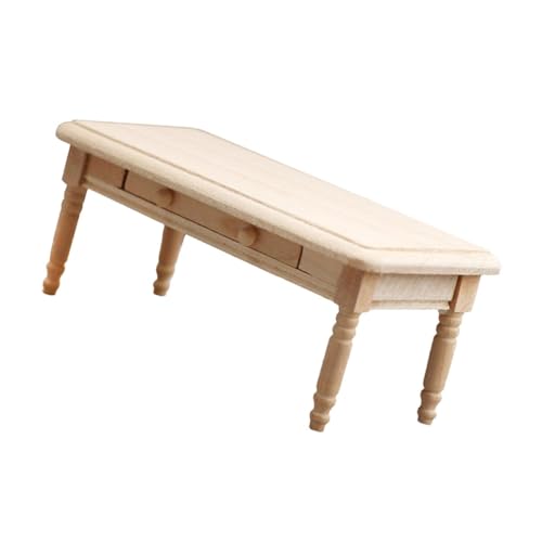 BESTonZON Maßstab Unlackiert DIY Puppenhaus Möbel Mini Beistelltisch Sammlermodell für Puppenstube Dekoration BESTonZON Maßstab Unlackiert DIY Puppenhaus Möbel Mini Beistelltisch Sammlermodell für Puppenstube Dekoration von BESTonZON