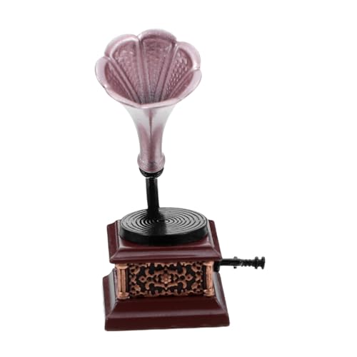 BESTonZON Maßstab Vintage Phonograph Modell Kleine Plattenspieler Figur Miniatur Puppenhaus Zubehör für Sammler BESTonZON Maßstab Vintage Phonograph Modell Kleine Plattenspieler Figur Miniatur Puppenhaus Zubehör für Sammler von BESTonZON