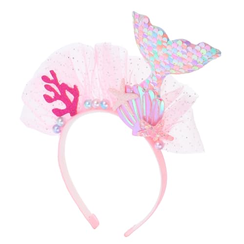 BESTonZON Meerjungfrau Stirnband Kawaii Stirnband Meerjungfrau Kronprinzessin Kleid Accessoires Fischschwanz Stirnband Meerjungfrau Haar Accessoires Sommer Stirnband Meerjungfrau Ohr von BESTonZON