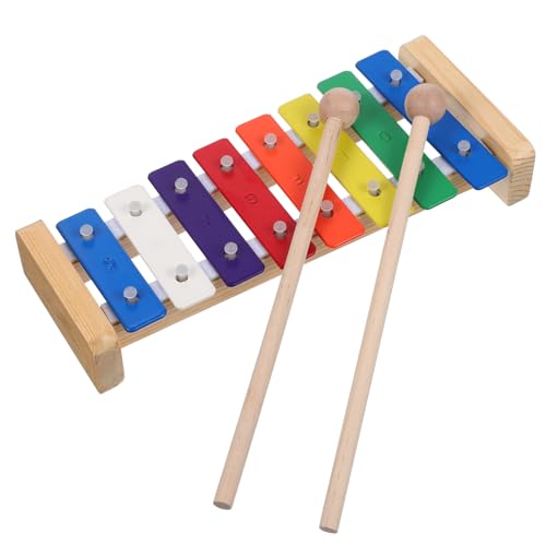 BESTonZON Metall Xylophon für Kleinkinder Glockenspiel mit Holzschlägeln Robustes Musikinstrument Buntes Pädagogisches für Geburtstags und Lernspaß BESTonZON Metall Xylophon für Kleinkinder Glockenspiel mit Holzschlägeln Robustes Musikinstrument Buntes Pädagogisches für Geburtstags und Lernspaß von BESTonZON