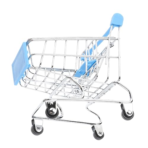 BESTonZON Mini Einkaufswagen Aus Miniatur Handwagen Für Haustiere Perfekt Für Und Als Kaufladen Zubehör Mini Shopping Cart Metal von BESTonZON