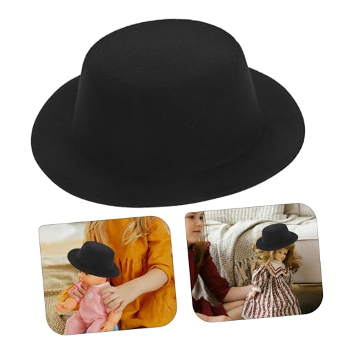 BESTonZON Mini Filzhut für Puppen Stilvoller Langlebiger Vielseitiges Puppenaccessoire für Cosplay und Fotografie Schwarze Miniatur kostümdekoration BESTonZON Mini Filzhut für Puppen Stilvoller Langlebiger Vielseitiges Puppenaccessoire für Cosplay und Fotografie Schwarze Miniatur kostümdekoration von BESTonZON