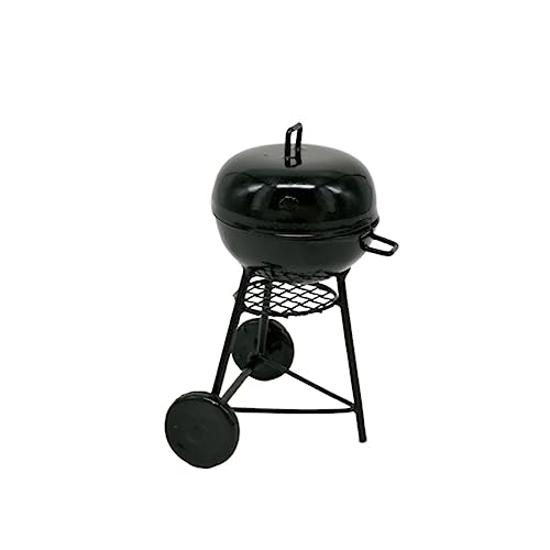 BESTonZON Mini-Grill puppenhauszubehör blackh Dekorationszubehör für Puppenhäuser ösch Noir Standfest Miniatur tragbar Kleiner Grill Figur Grillverzierung aus Metall Camping-Layout-Stütze von BESTonZON