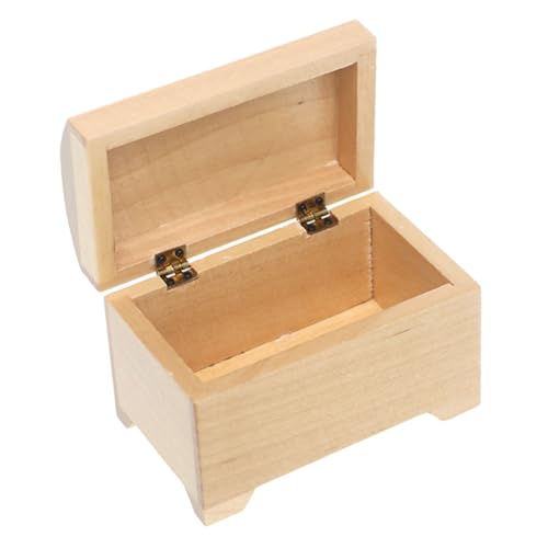 BESTonZON Mini-Holzkiste Storage Boxes aufbwahrungs-Box aubewahrungsbox spielzeugbox schmuckkästchen spieluhr Miniatur-Puppenhauszubehör Miniaturen zum Basteln Puppenhaus- von BESTonZON