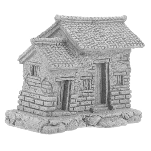 BESTonZON Mini- Im Chinesischen Stil Mikro-landschaftsbauhaus Mini-landschaftsverzierung Miniatur-hausornament Miniatur-hausdekor Landschaftshäuschen Winziges Blausteinpulver Grey von BESTonZON