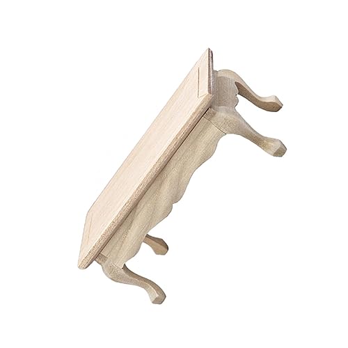 BESTonZON Mini-Möbel Couchtisch für spielzeuge für Toys for kinderspielzeuge spielsachen Mini-Möbelzubehör tischmöbel selber Machen Holz Beige von BESTonZON