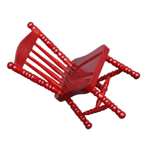 BESTonZON Miniatur Esszimmerstuhl Mit Rückenlehne Klassische Rote Farbe Für -Dekoration Maßstab Langlebig Und Perfektes Zubehör Für Miniaturhäuser BESTonZON Miniatur Esszimmerstuhl Mit Rückenlehne Klassische Rote Farbe Für -Dekoration Maßstab Langlebig Und Perfektes Zubehör Für Miniaturhäuser von BESTonZON