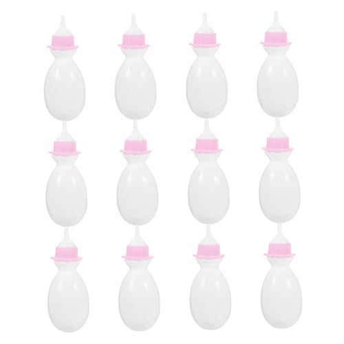 BESTonZON 12 Stücke Puppe Flaschen Set Kinder Rolle Spielen Spielzeug Zubehör Kunststoff Flasche Simulation Fütterung Spielzeug von BESTonZON