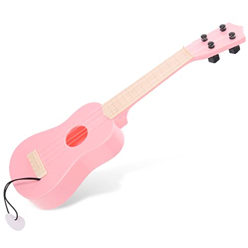 BESTonZON Mini-Ukulele kleines Gitarrenmodell Babyspielzeug Mini-Spielzeug kindergitarre Kinder Gitarre Kinderspielzeug Gitarrenmodelle für Kinder Ukulelen für die frühe Bildung Plastik Rosa von BESTonZON