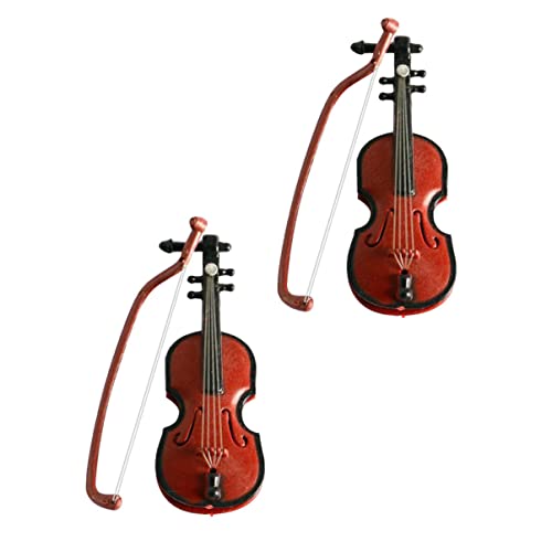 BESTonZON Mini Violinen Deko Modelle Für Violin Ornament Miniatur Musikinstrumente Zum Basteln Und Dekorieren Von Puppenhäusern Geburtstagsgeschenke Und Raumdekoration von BESTonZON