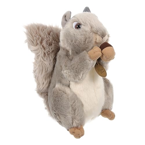 BESTonZON Mini-eichhörnchen-Puppe Plüsch-eichhörnchen Gefülltes Eichhörnchen Tierisches Plüschpuppe Ausgestopfte Eichhörnchenpuppe Kuscheltiere Plüschtiere Grey Pp Baumwolle von BESTonZON