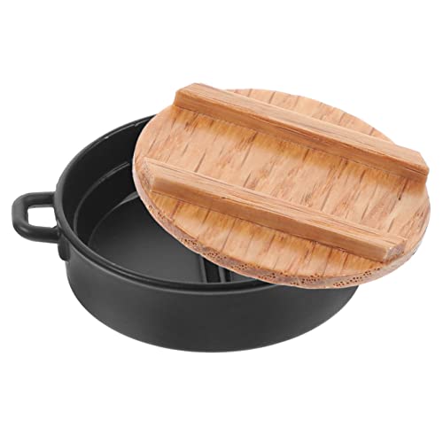 BESTonZON Mini-hot Pot Mini-küchenzubehör Zubehör Für Puppenhäuser Kinderminiaturspielzeug Tiny House-Accessoires Miniatur-puppenhauszubehör Mini-küchenutensilien-Modell Miniatur-Dinge Holz von BESTonZON