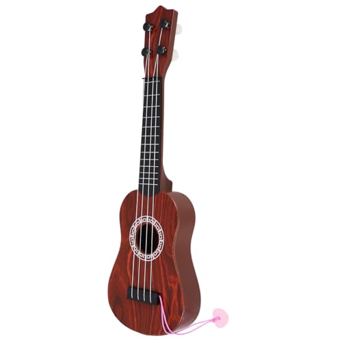 BESTonZON Mini-simulations Gitarre Spielzeug Ukulele Mini-Gitarre Kinder Gitarre Kleinkind Gitarre Minigitarren Gitarre Für Anfänger Kindergitarrenmodell Kleine Gitarre Abs Brown von BESTonZON