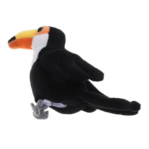 BESTonZON Mini -vogelfingerpuppe Puzzle-Marionette Tierpuppe Mini- Kleidung Für Rollenspiele Papageienspielzeug Brosche Daumenabzeichen Cartoon- Vogelpuppe Black Plüsch von BESTonZON