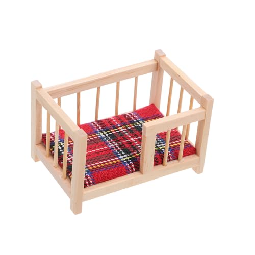 BESTonZON Miniatur Babybett Puppenhaus-babybett Holz Modell Kinderzimmer Möbel Miniaturbett für Puppenhaus Dekoration Fotorequisite Kreatives Zubehör für Kleine Räume BESTonZON Miniatur Babybett Puppenhaus-babybett Holz Modell Kinderzimmer Möbel Miniaturbett für Puppenhaus Dekoration Fotorequisite Kreatives Zubehör für Kleine Räume von BESTonZON