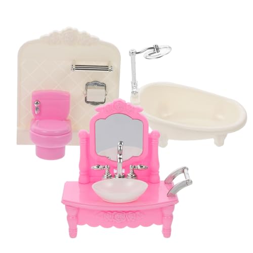 BESTonZON Miniatur Badezimmer Möbel Teilig mit Badewanne Toilette und Waschbecken Puppenhaus Zubehör Detailgetreue Mini Haus Dekoration für Puppenhäuser Handgefertigte Miniatur Accessoires BESTonZON Miniatur Badezimmer Möbel Teilig mit Badewanne Toilette und Waschbecken Puppenhaus Zubehör Detailgetreue Mini Haus Dekoration für Puppenhäuser Handgefertigte Miniatur Accessoires von BESTonZON